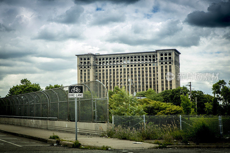 密歇根州底特律的废弃火车站