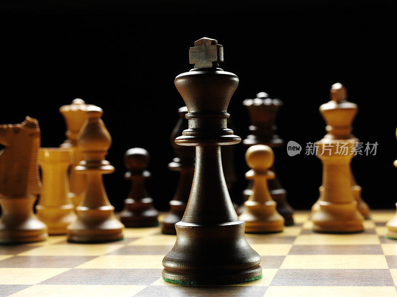 在一盘国际象棋中专注于国王