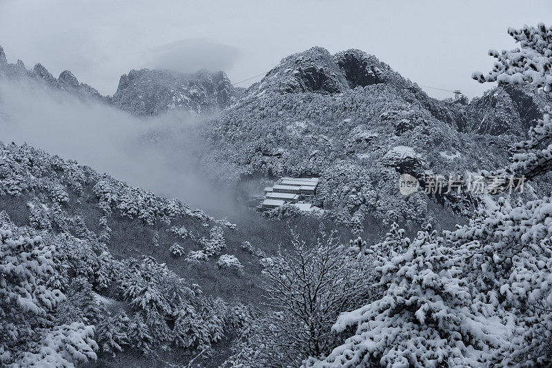 受中国黄山极地涡旋影响