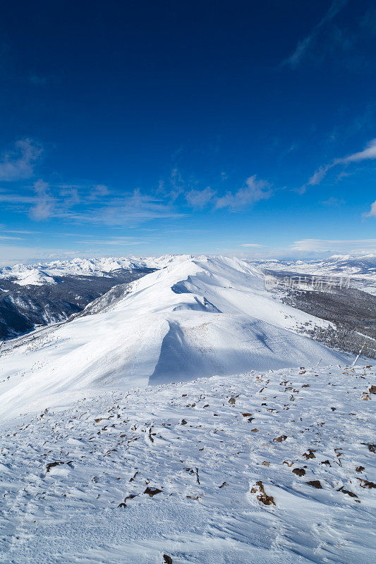 布雷肯里奇滑雪度假村从峰8峰，科罗拉多州