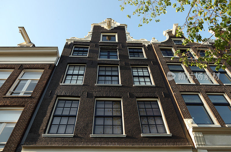阿姆斯特丹17世纪房屋的立面