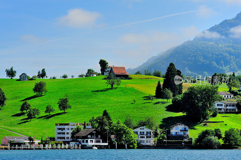 瑞士countryside-typical农舍