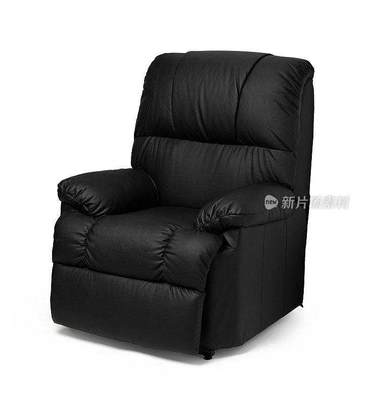 黑色皮革扶手椅