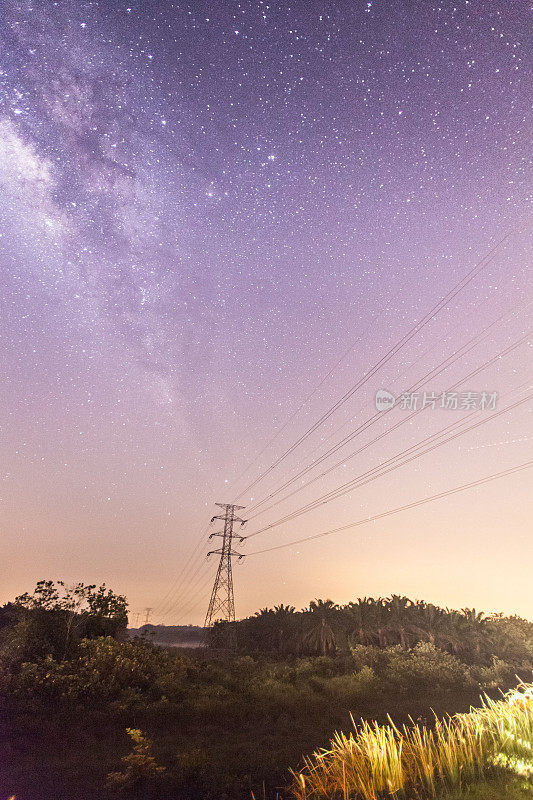 美丽的银河系恒星视野的宇宙背景