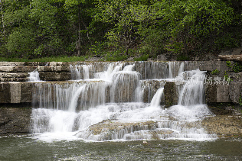 Taughannock瀑布州立公园的瀑布