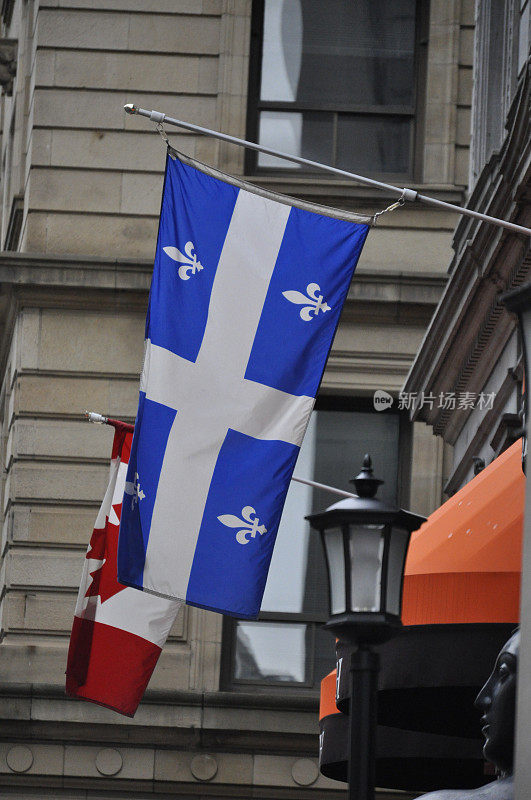 魁北克和加拿大国旗