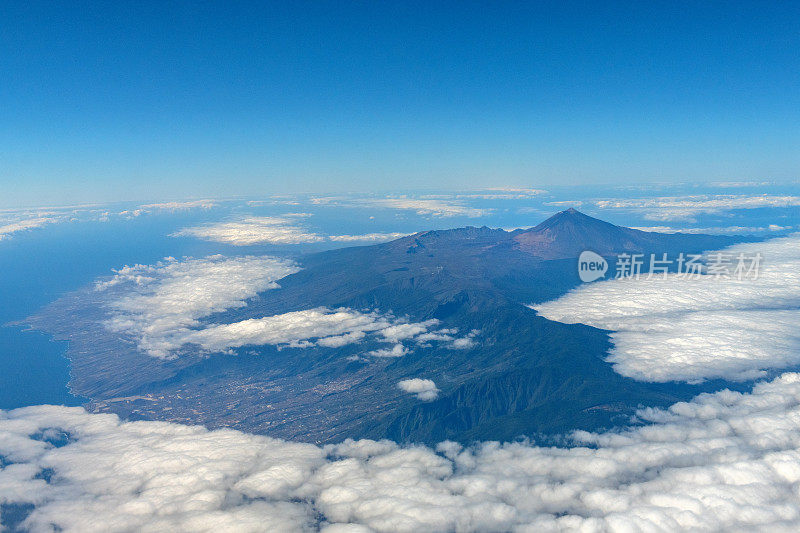 特内里费岛和泰德火山鸟瞰图，西班牙