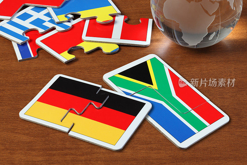 德国和南非国旗拼图