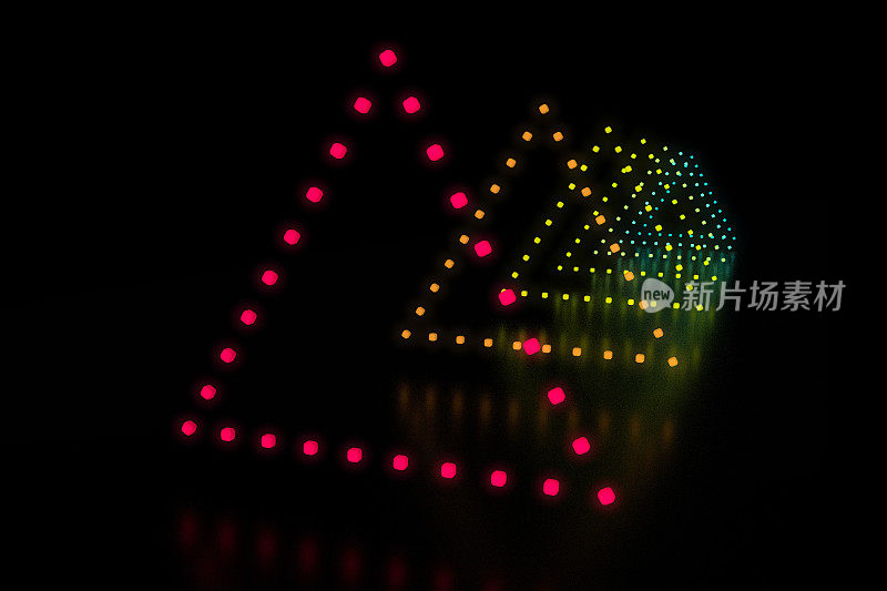 抽象三角形LED灯