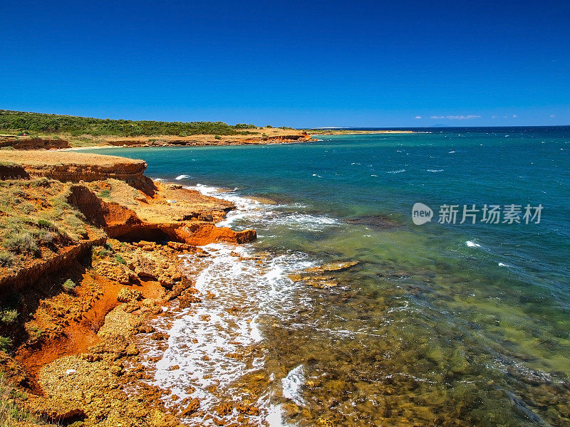 风景优美的亚得里亚海海岸线