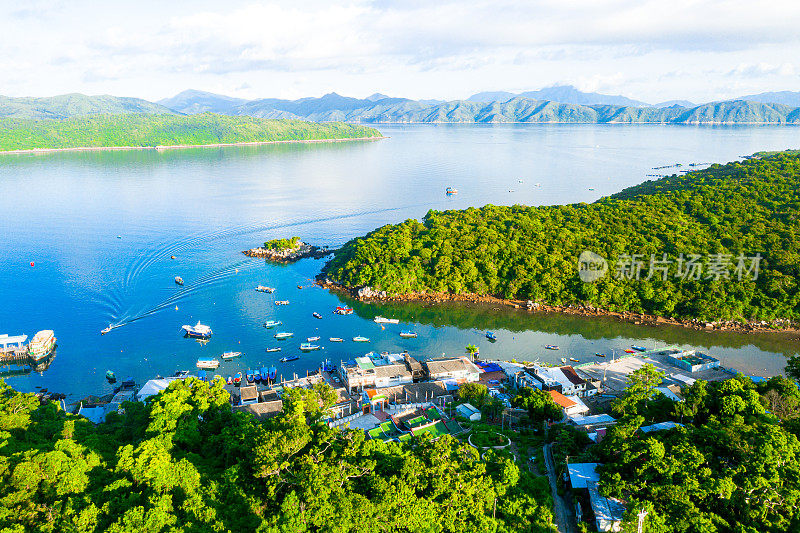 鸟瞰位于西贡的塔门或草岛海景