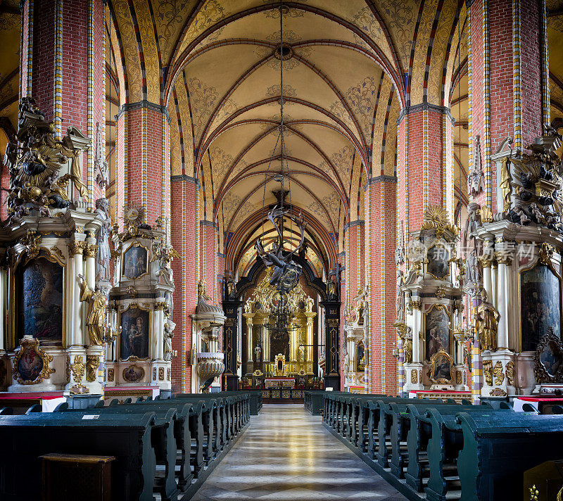 波兰切尔姆诺圣母升天的哥特式教区教堂