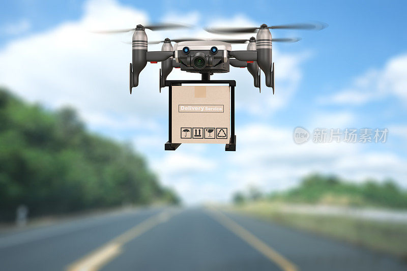 无人机技术工程设备行业飞在工业物流出口进口产品送货上门服务物流航运运输运输到2022年新年