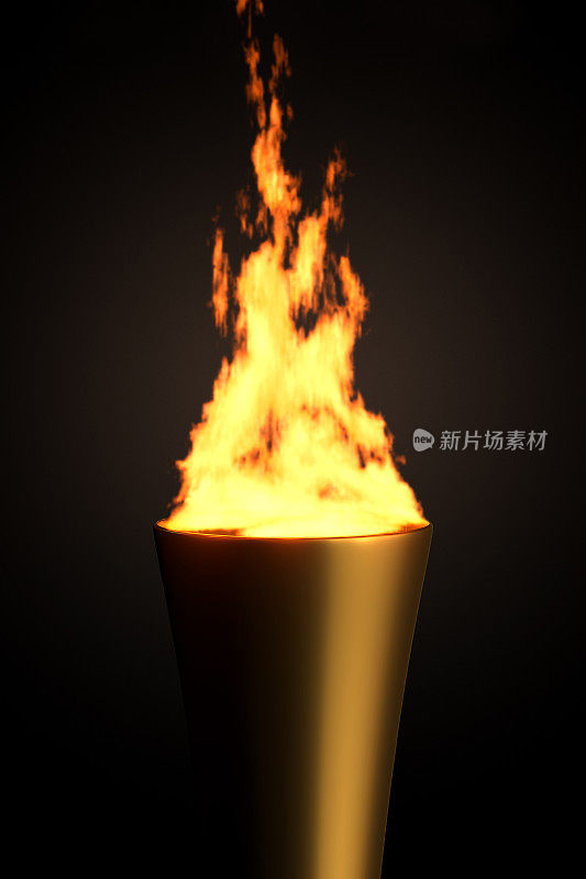 火炬与火焰，3D渲染