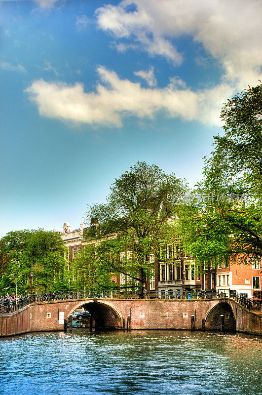阿姆斯特丹城市风景水渠