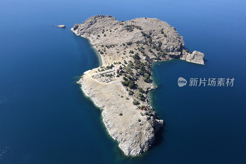 阿克达马尔岛鸟瞰图在凡，土耳其