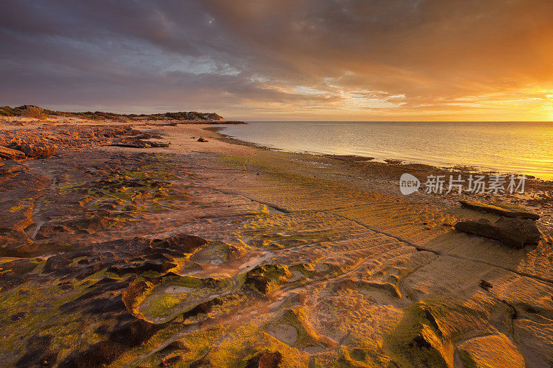 日落在海角海角NP，澳大利亚西部