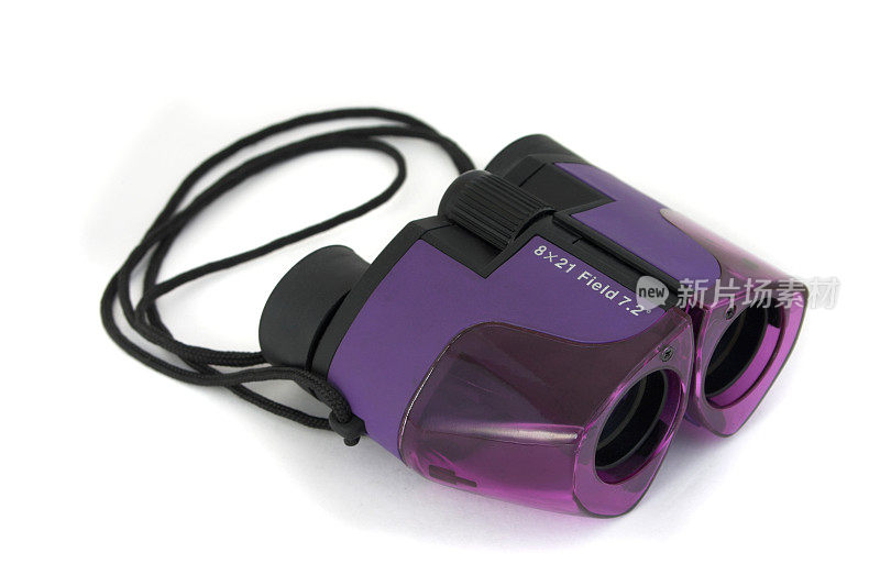 紧凑的紫色双筒望远镜