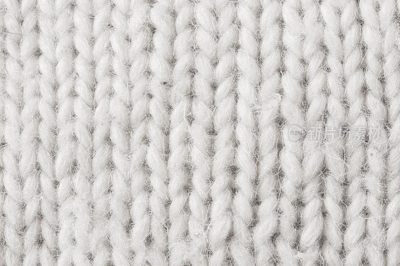 白色针织羊毛-近