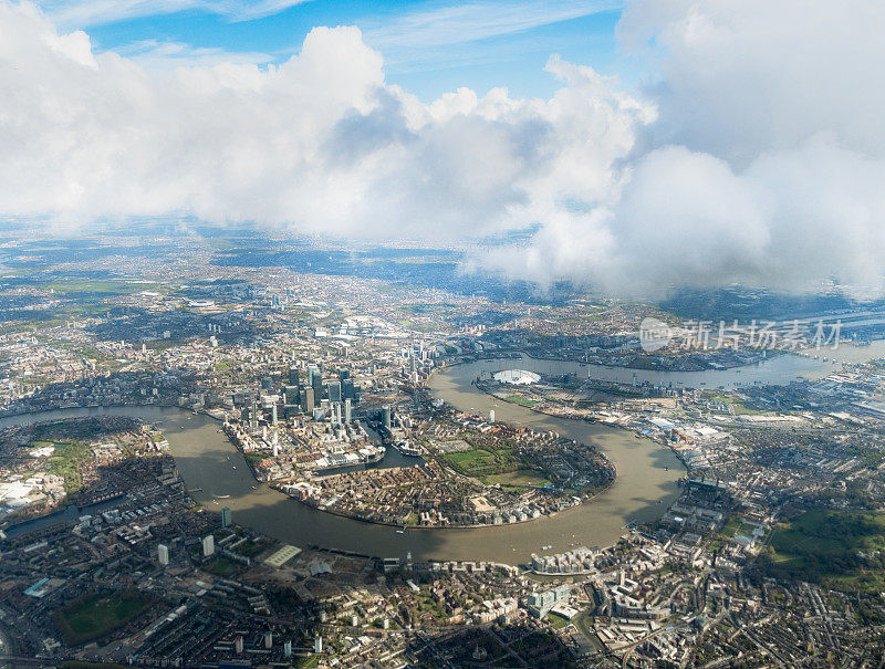 从空中俯瞰伦敦