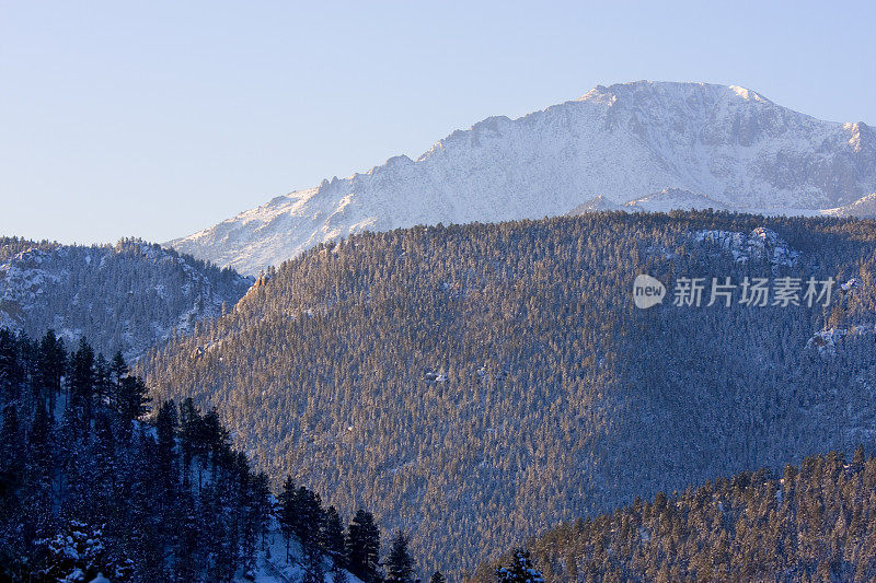 派克峰的雪