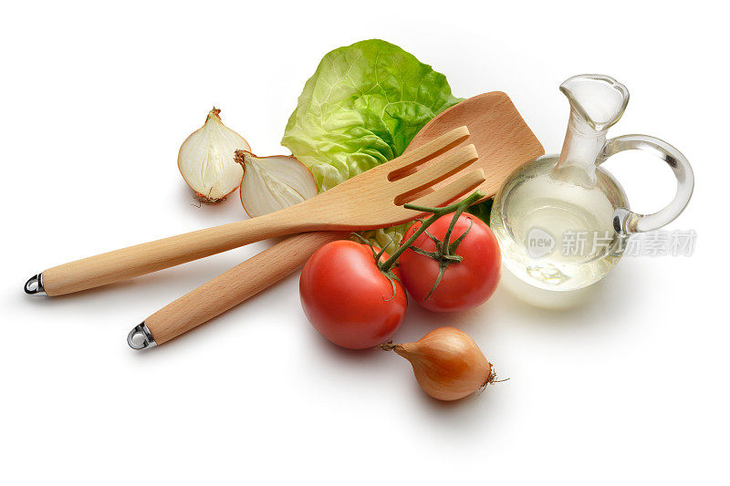 配料:生菜、番茄、洋葱、橄榄油