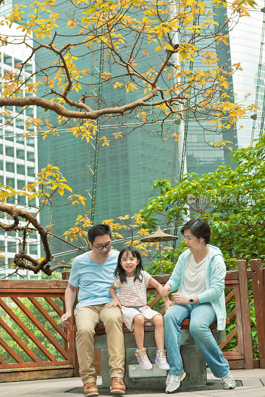中国香港公园的家庭日