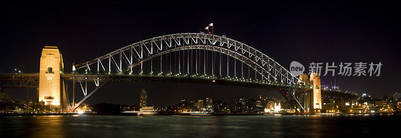 悉尼海港大桥之夜全景图