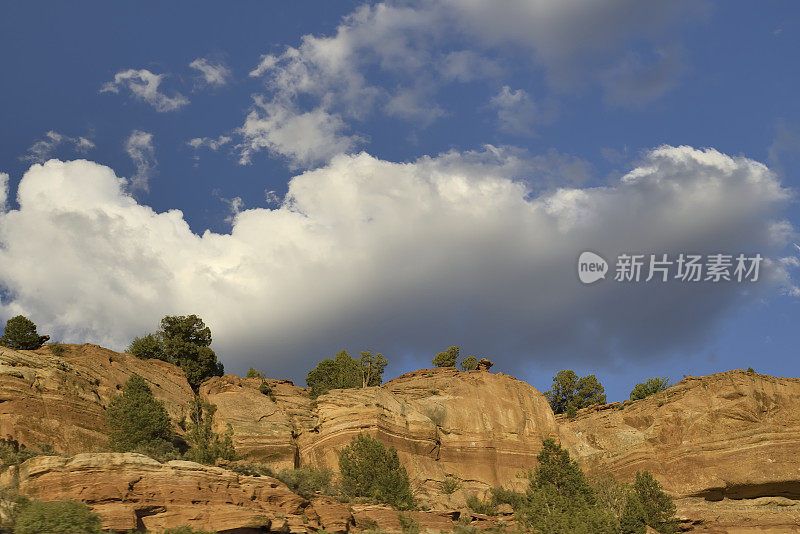 多云的下午在犹他州的风景