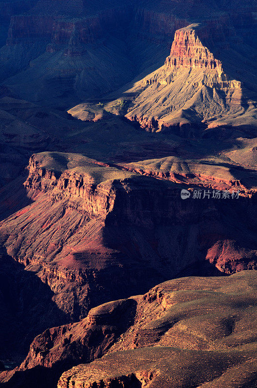 美国亚利桑那州大峡谷的远摄风景