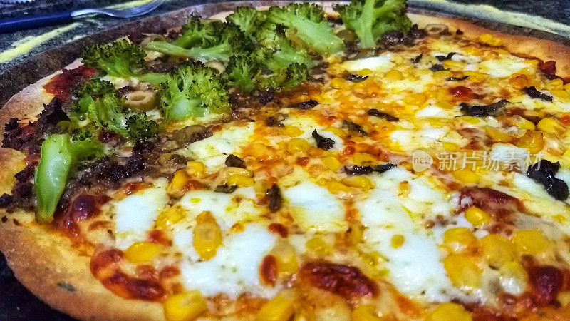 蔬菜素食比萨