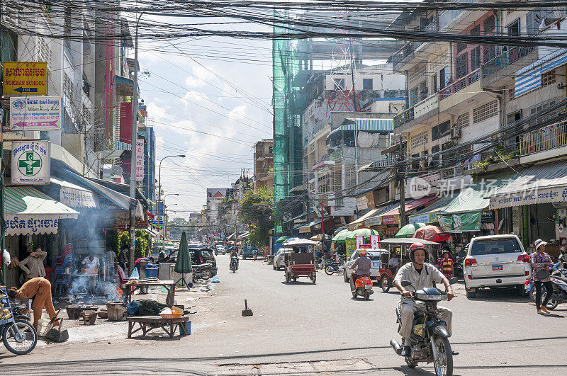 柬埔寨金边的街景