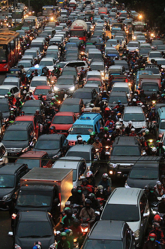 雅加达的交通堵塞