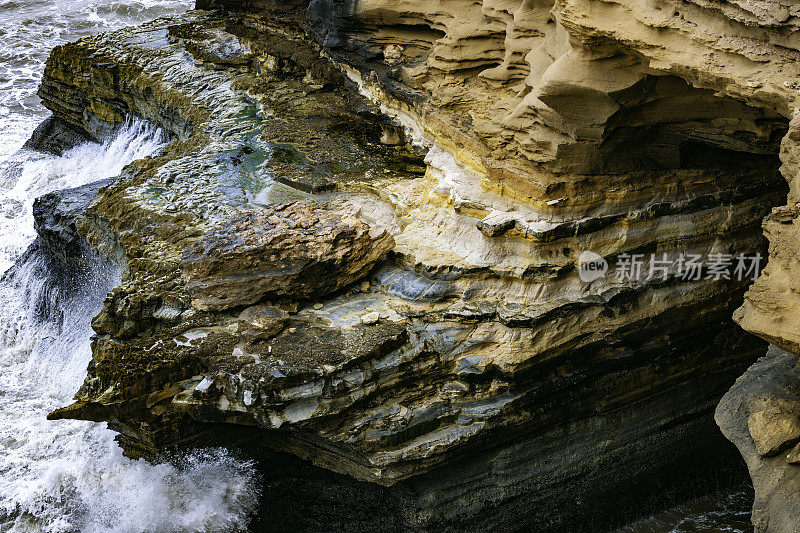 戏剧性的大西洋海滩，Akhfennir,Tarfaya，摩洛哥，北非。