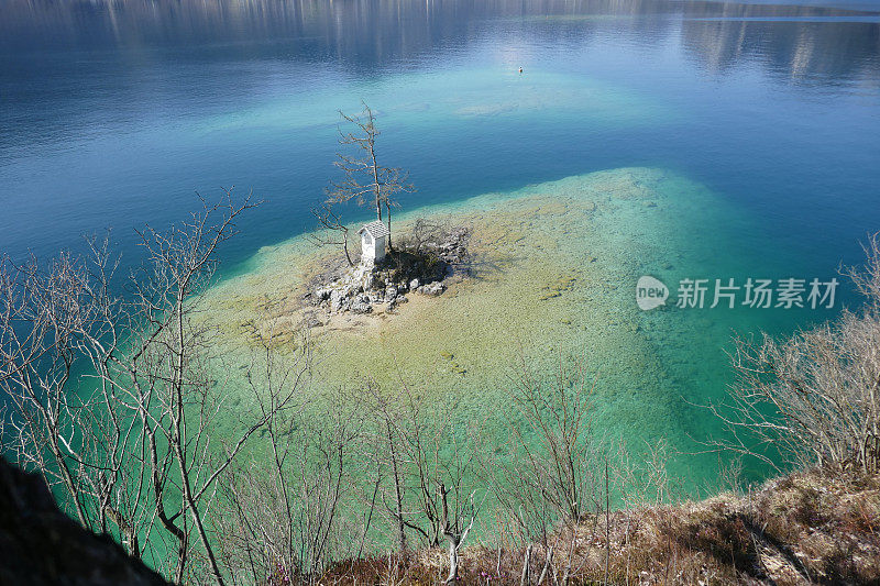 奥地利萨尔兹卡默古特的沃尔夫冈湖