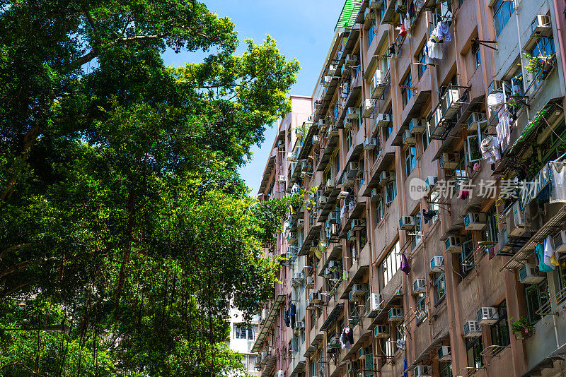 香港拥挤的房屋