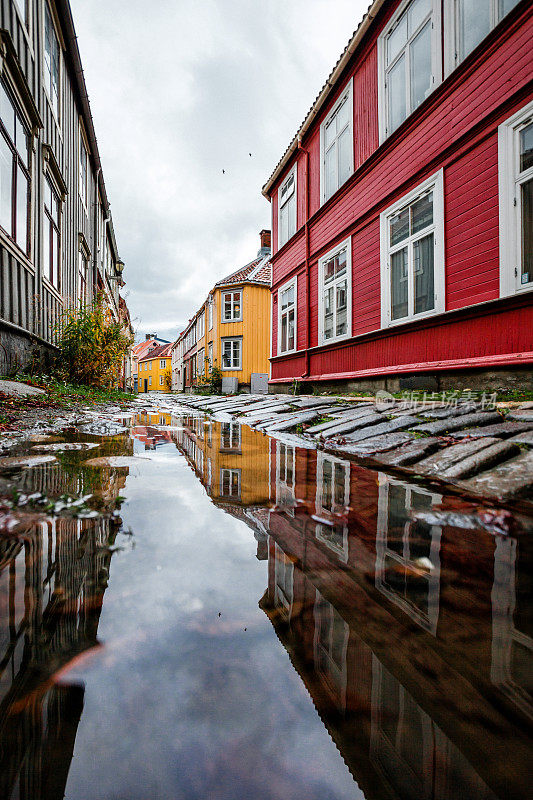 挪威特隆赫姆的街道