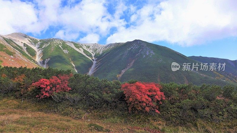 日本Yakushidake(100座名山)，中部sangaku国家公园(中部山国家公园)