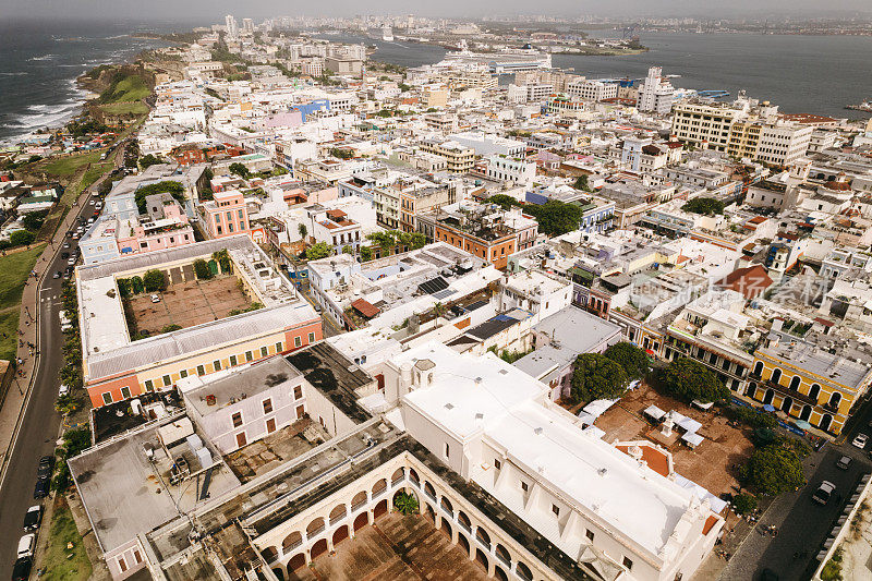 波多黎各圣胡安老城上空