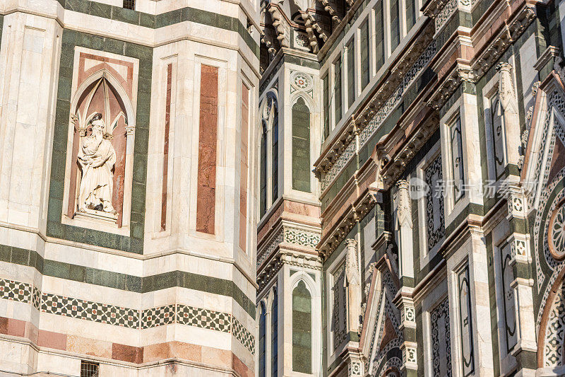 意大利托斯卡纳佛罗伦萨大教堂广场的建筑细节