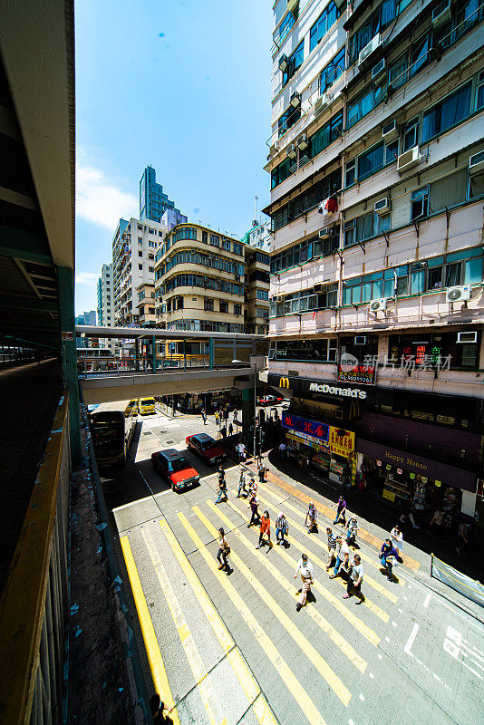 香港旺角繁忙的街道