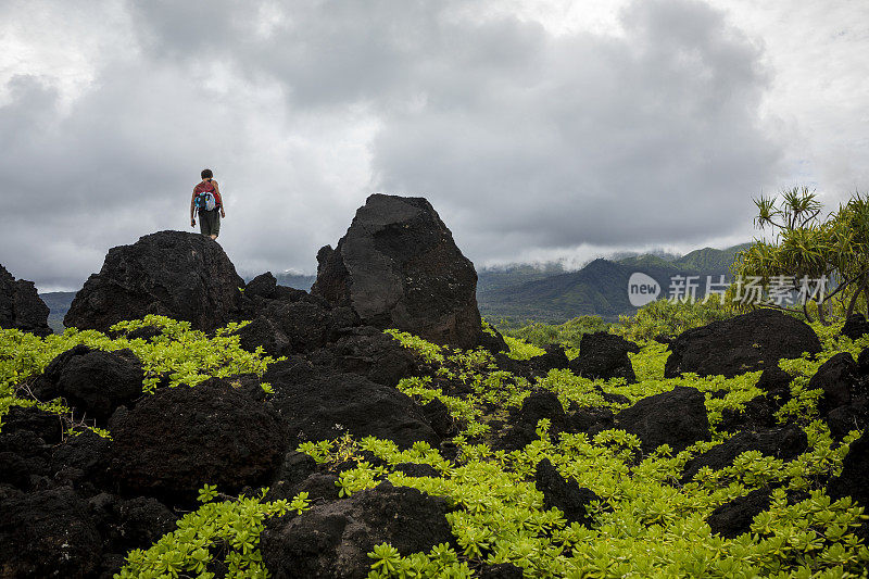 徒步穿越怀阿纳帕纳帕州立公园的火山景观。