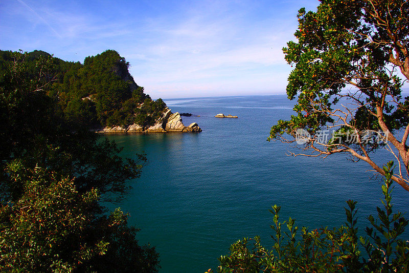 土耳其，卡斯塔莫努，吉诺卢的蓝色海湾景色