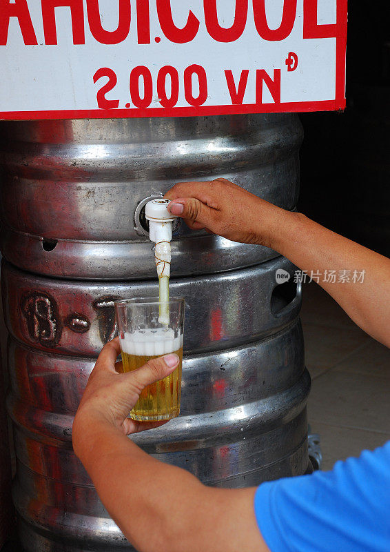 越南河内的新鲜啤酒