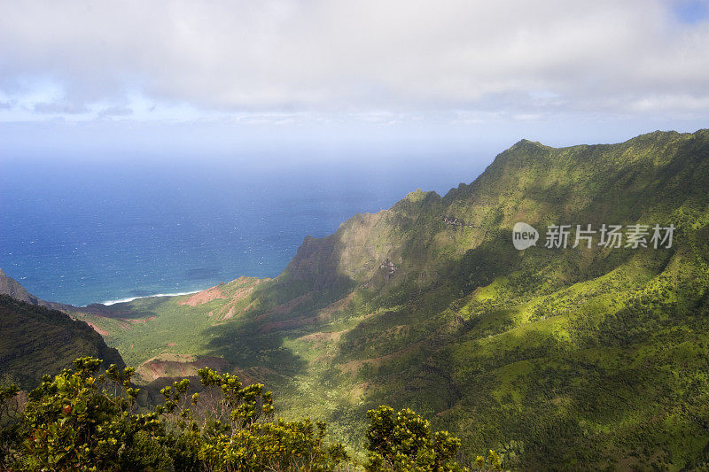 卡拉劳山谷和太平洋。