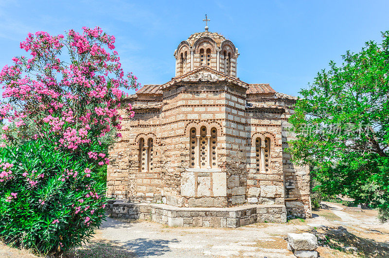 位于希腊雅典古集市上的东正教希腊教堂