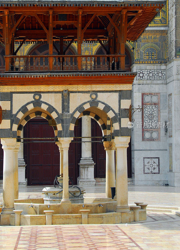 沐浴喷泉，奥马亚德清真寺，大马士革，叙利亚