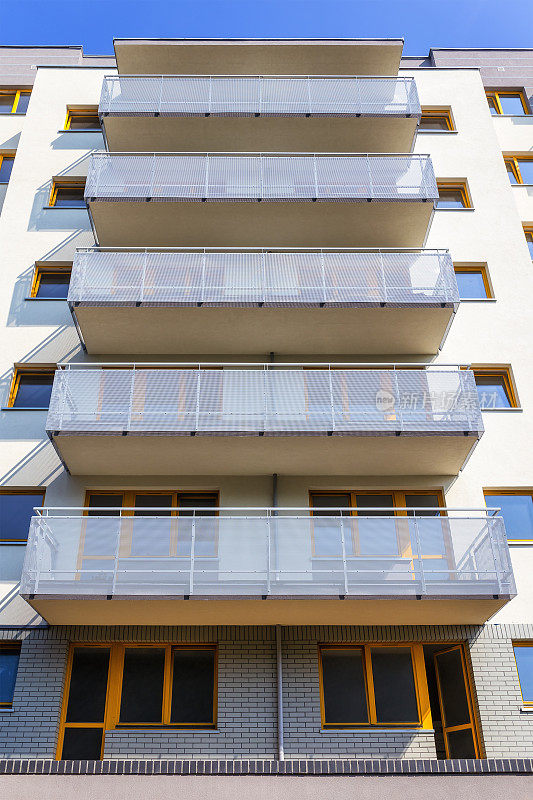 现代公寓建筑，什切青，波兰