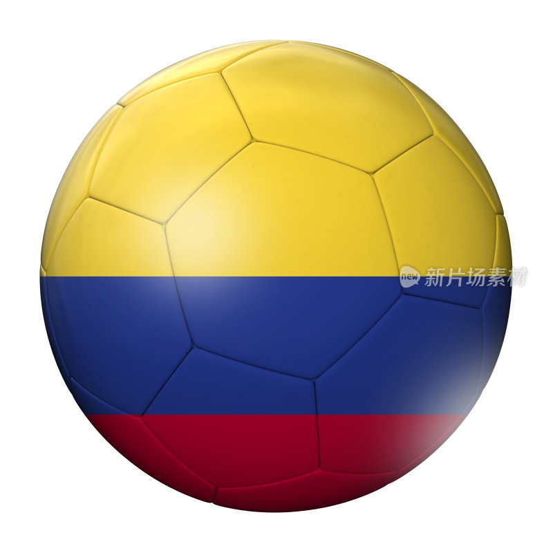 哥伦比亚国旗足球足球