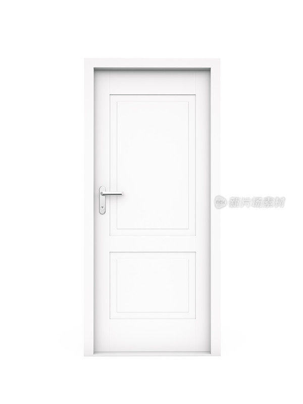 封闭的白色的门